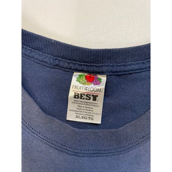 VINTAGE EMS Eastern Metal Supply Graphic Pocket T-shirt Men XL Blue Faded - Picture 6 of 7